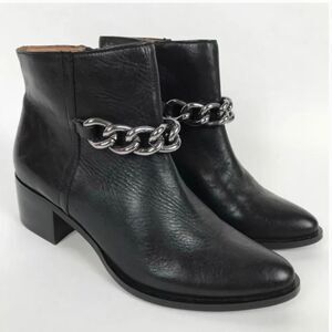 NWOB Corso Como Cagney Ankle Boots Chain Zip 6